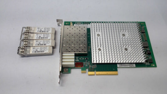QLogic QLE2694-SR/DD 16Gbs Quad Port FC PCIe x8 Gen3 HBA Card Dell HCWVX w/4 SFP