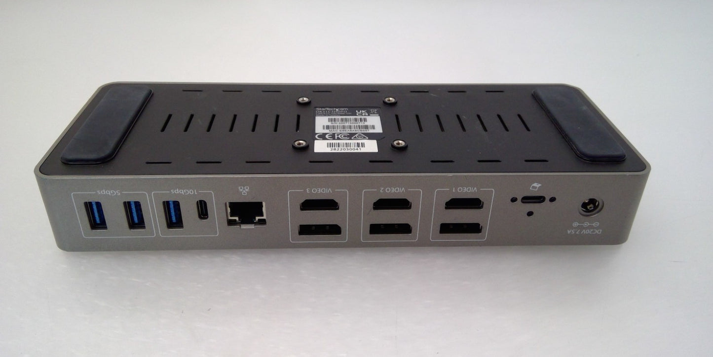 StarTech DK31C3HDPD Universal Triple 4K 60Hz HDMI DP Dock NO AC