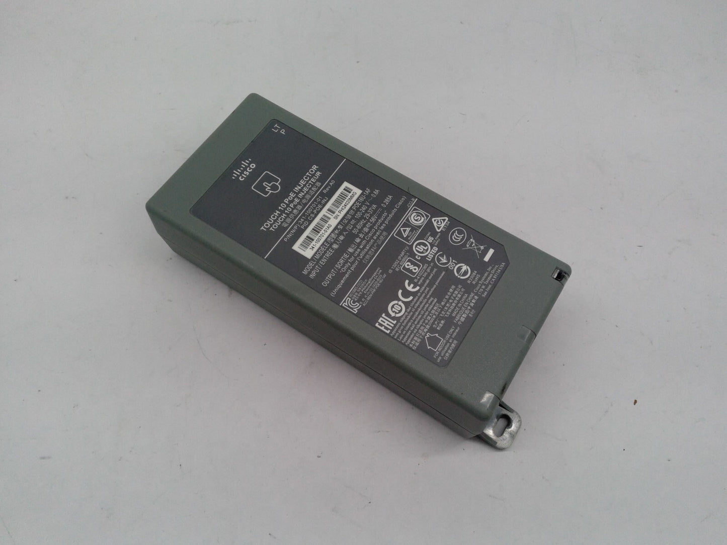 Cisco 341-100701-01 Touch 10 PoE Injector CS-POE-INJ W/Power Cord