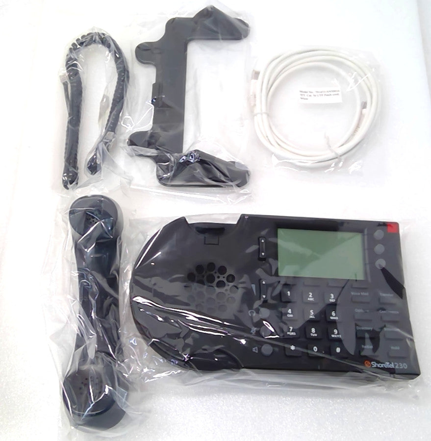 New ShoreTel IP 230 3-Line VoIP Business Desktop Phone Black IP230