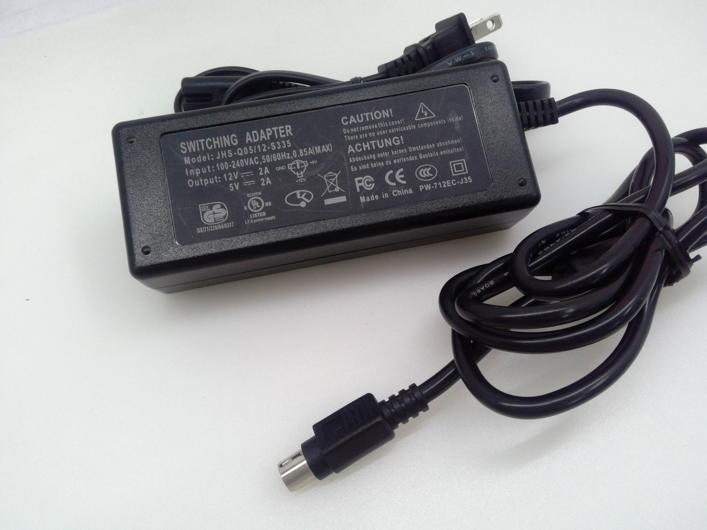 Switching Power Adapter JHS-Q05/12-S335 PW-712EC-J35  12V 2A/5V 2A  6-Pin