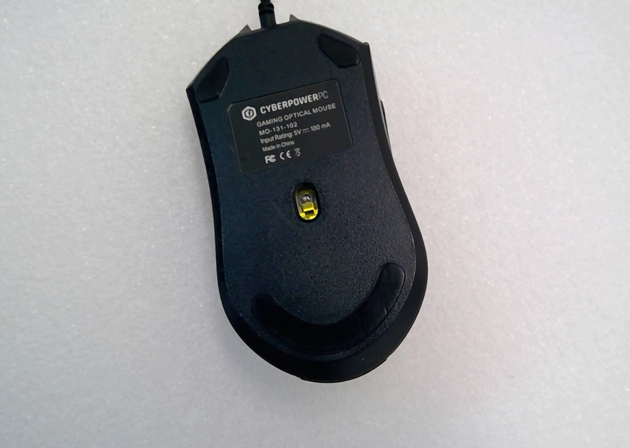 CyberPower PC MO-131-102 Gaming Optical Mouse Black Multi-Color LED USB Wired
