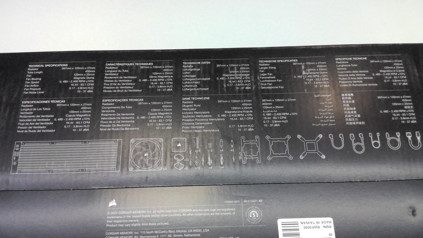 New Corsair iCUE Link H150i extreme performance Liquid CPU Cooler 360mm RGB
