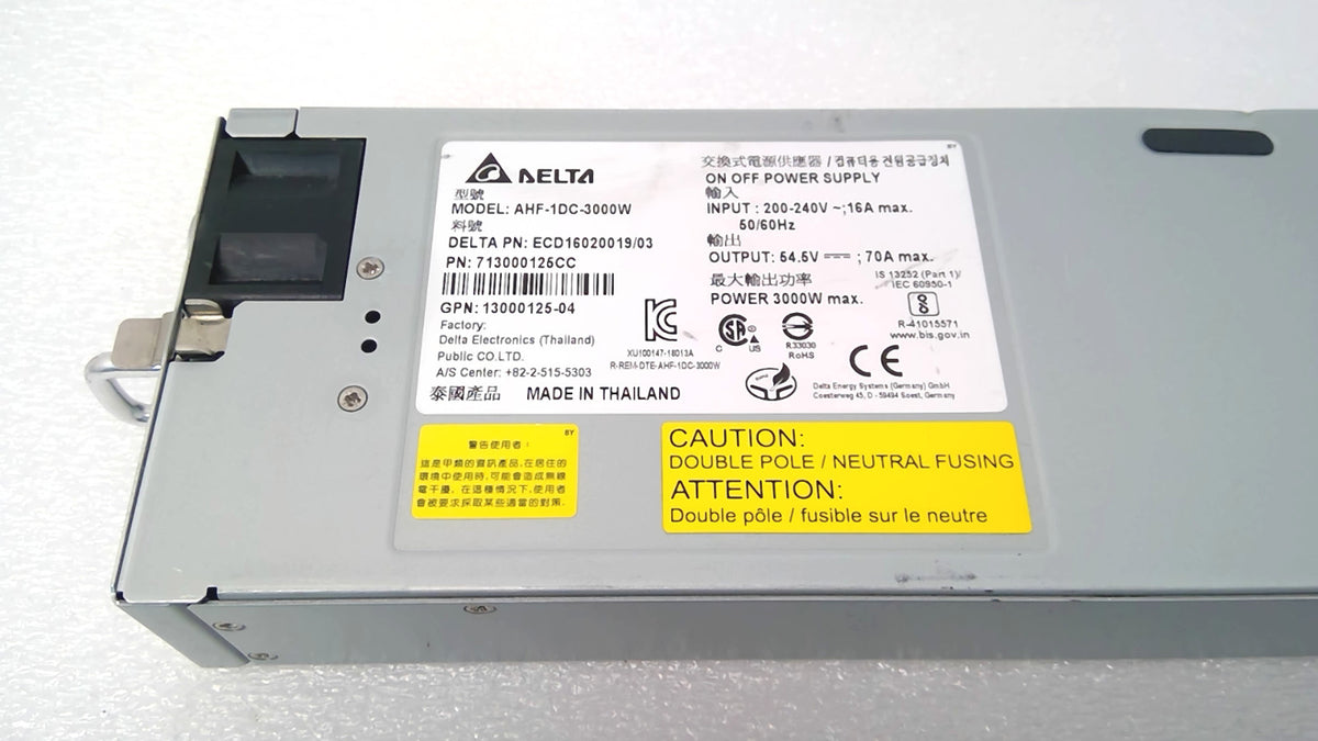 Delta AHF-1DC-3000W On/Off Power Supply 200-240V 54.5V 70A Switching PSU