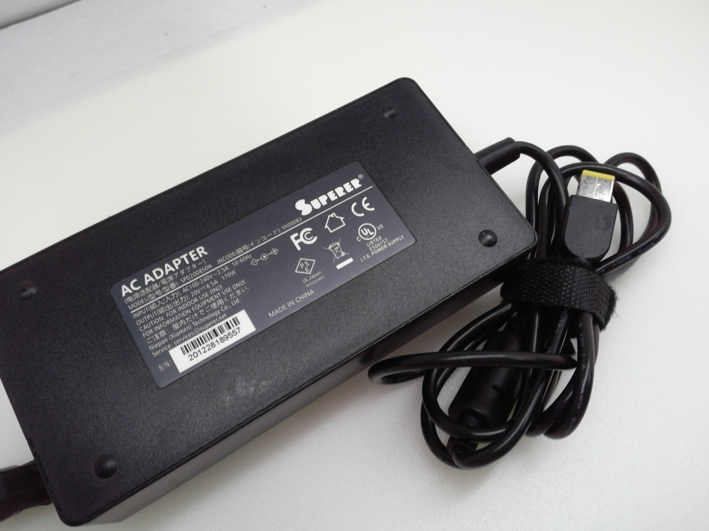 Superer Laptop charger SPD200850H  170W 20V 8.5A ThinkPad P1 Gen 3 4 5 6 7