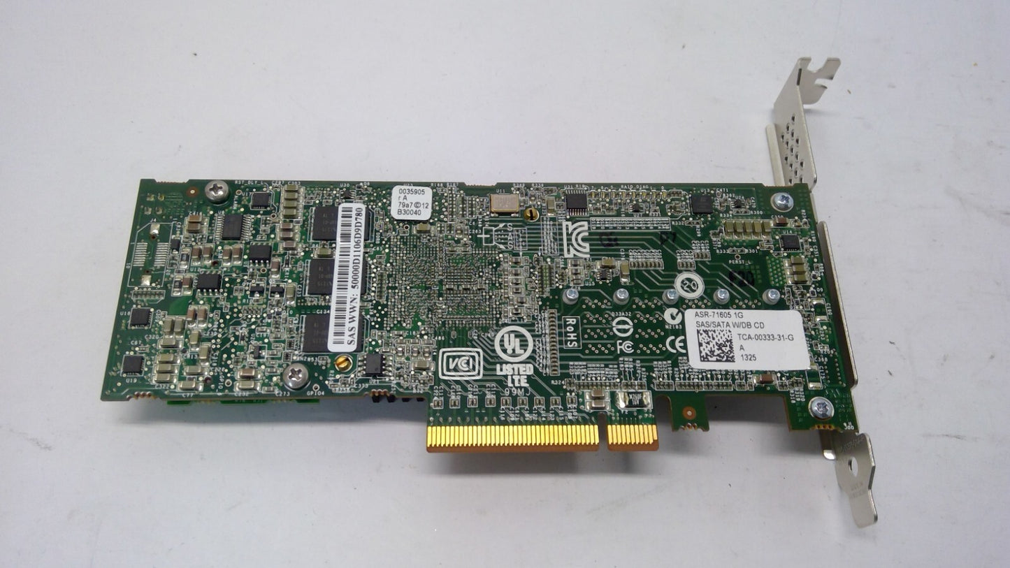 Adaptec ASR-71605 1G w/Cache DDR3 SATA/SAS 16 Port 6Gb/s PCIe High profile