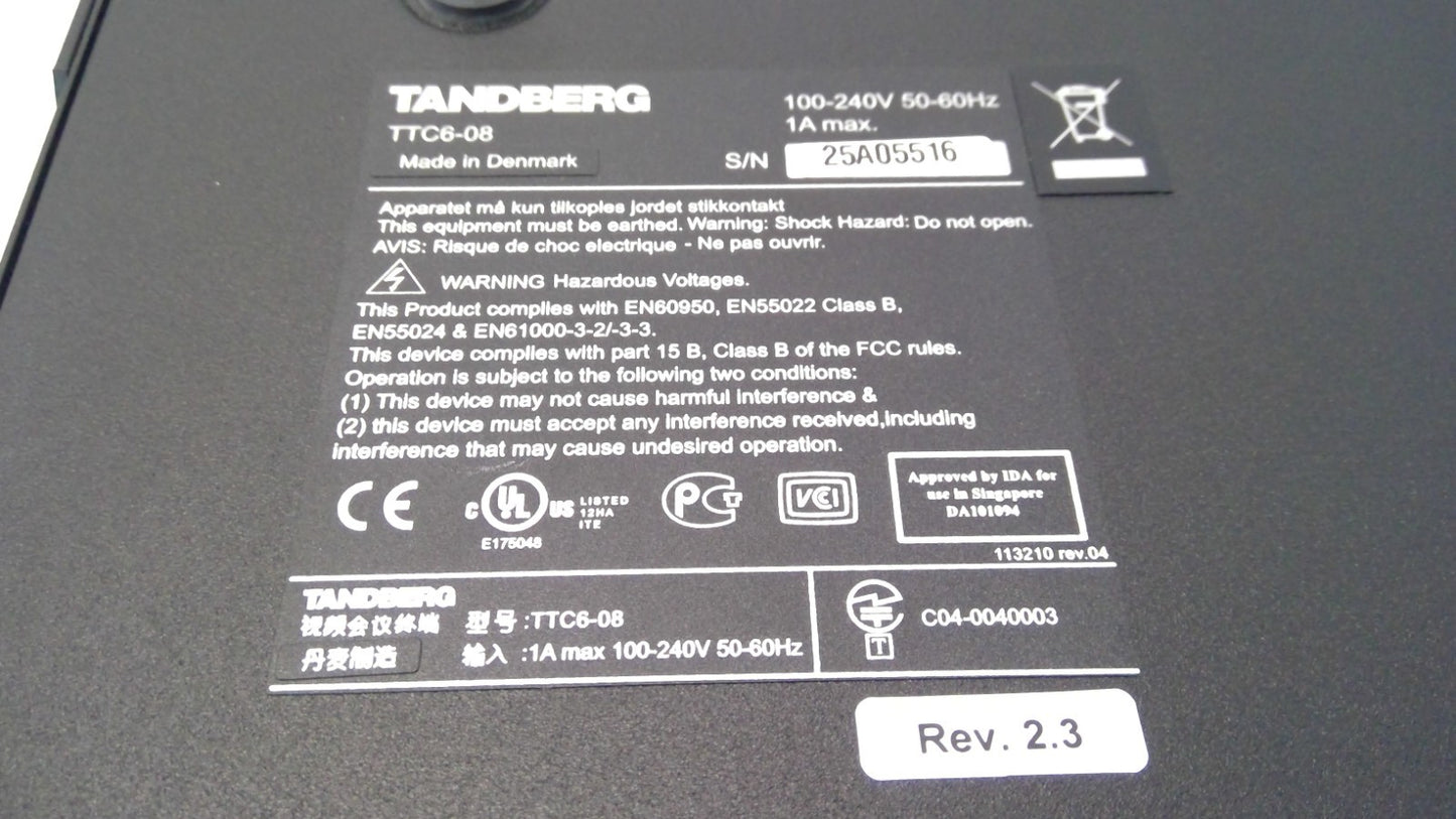 Tandberg TTC6-08 Video Conference Receiver 6000 MXP