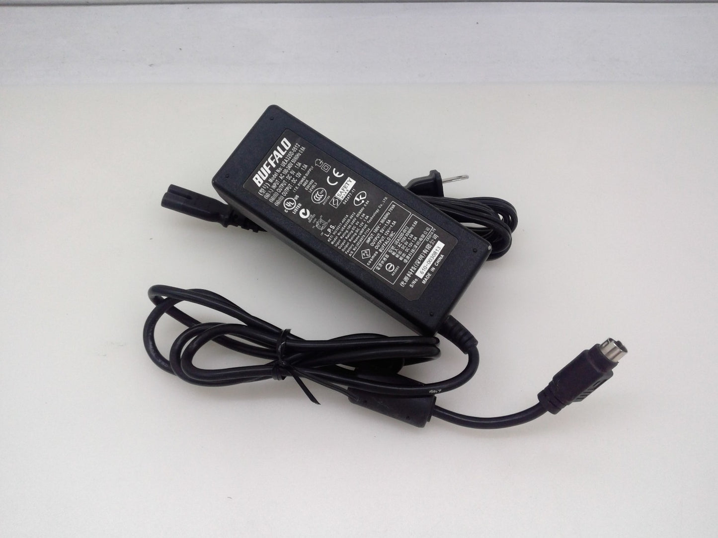 Genuine Buffalo AC Adapter UEA325D-0512 4-pin 18W 5/12V 1.5A Power Supply