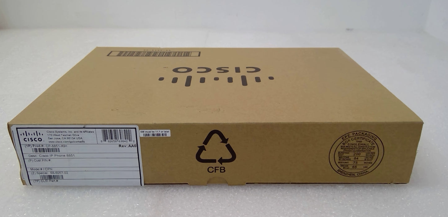 Unopened NEW IP Phone 8851 CP-8851-K9 5 Line VoIP Business Class Phone