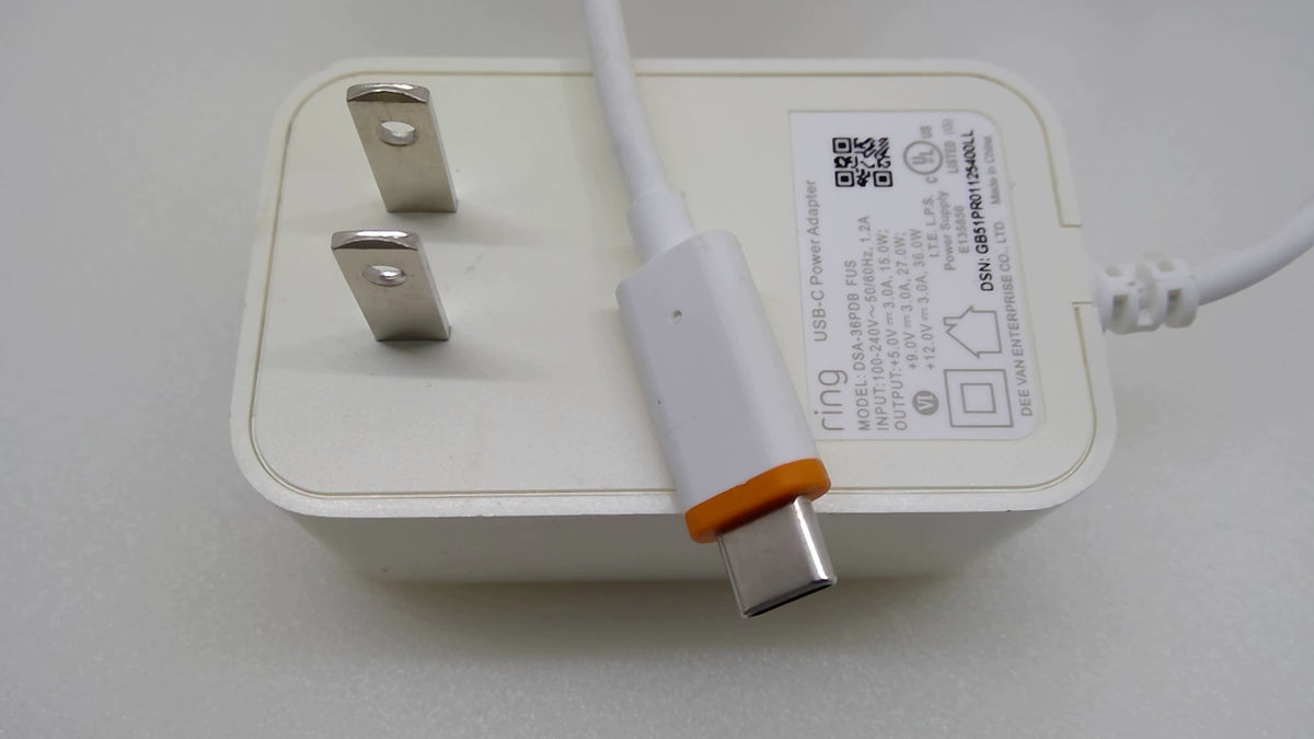 Genuine Ring DSA-36PDB FUS 36W USB-C Power Adapter for Ring Alarm Pro