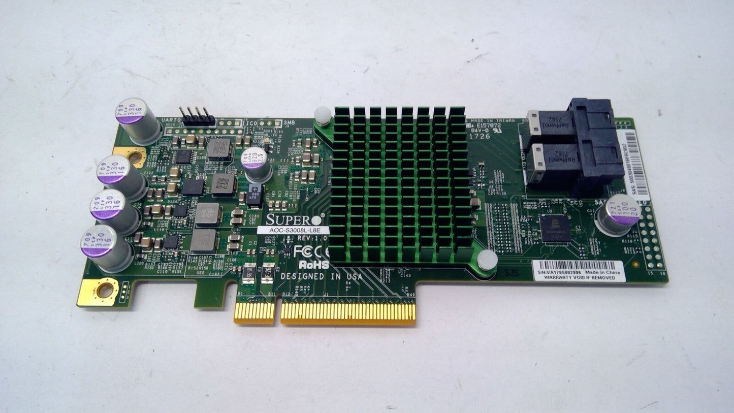 AOC-S3008L-L8E SUPERMICRO 12Gb/s 8 Port SAS Internal HBA Adapter Rev: 1.01 #
