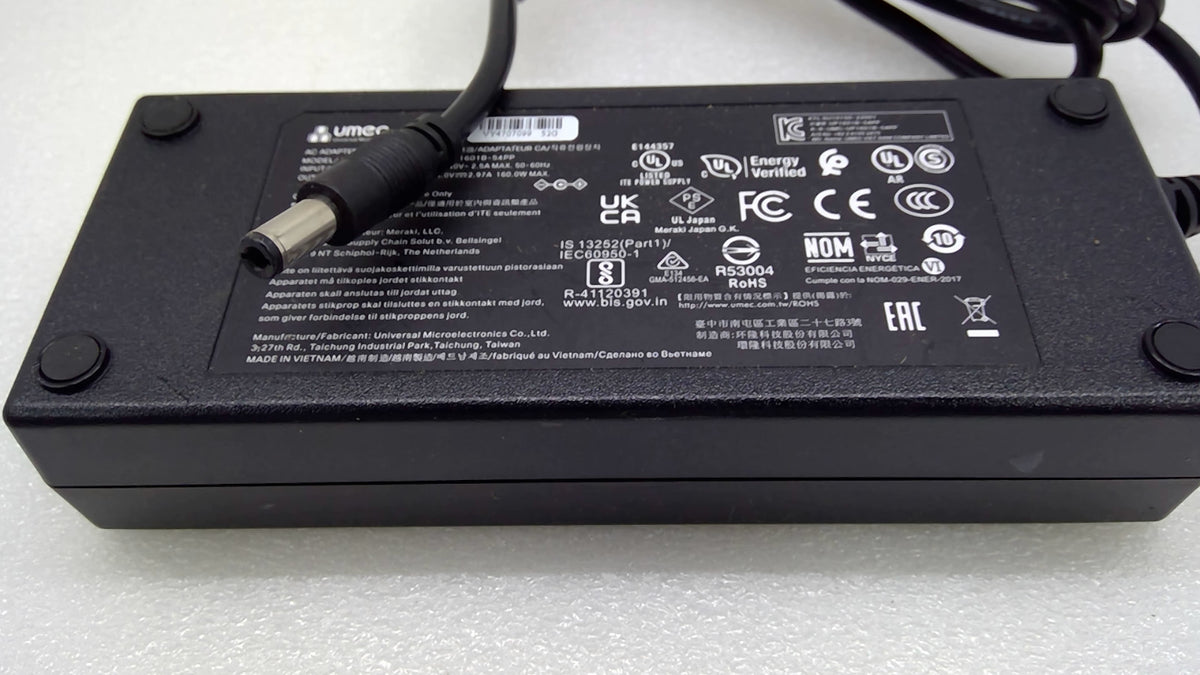 Genuine UMEC UP1601B-54PP 54V 2.97A 160W AC Power Adapter For Cisco Switch OEM