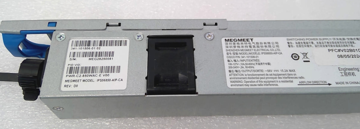 Cisco PWR-C2-850WAC-E 850W AC Power Supply Catalyst C9350 Series Switch PSU