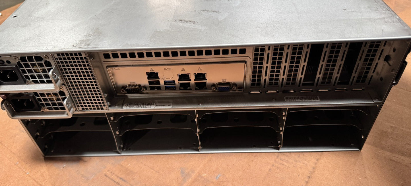 SpuerMicro CSE-847 4U Server 36 BAY 3.5" 2x1000W E5-2620V4@2.1GHZ 32GB DDR4 ECC