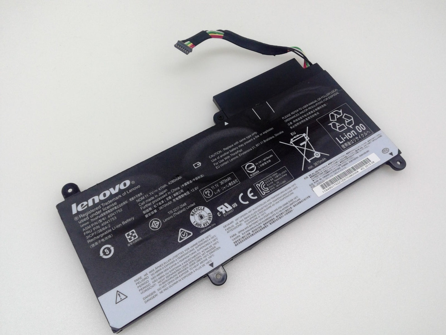 OEM 47Wh Battery for Lenovo ThinkPad E450 E450C E455 E460 E460C 45N1752 45N1754