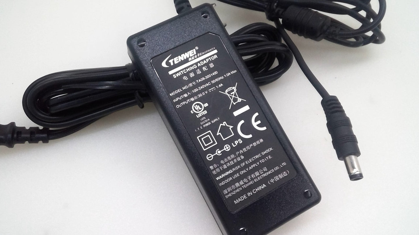 TENWEI AC POWER ADAPTER 30V  1.4A FOR VISION X TA08-3001400 W/Cord