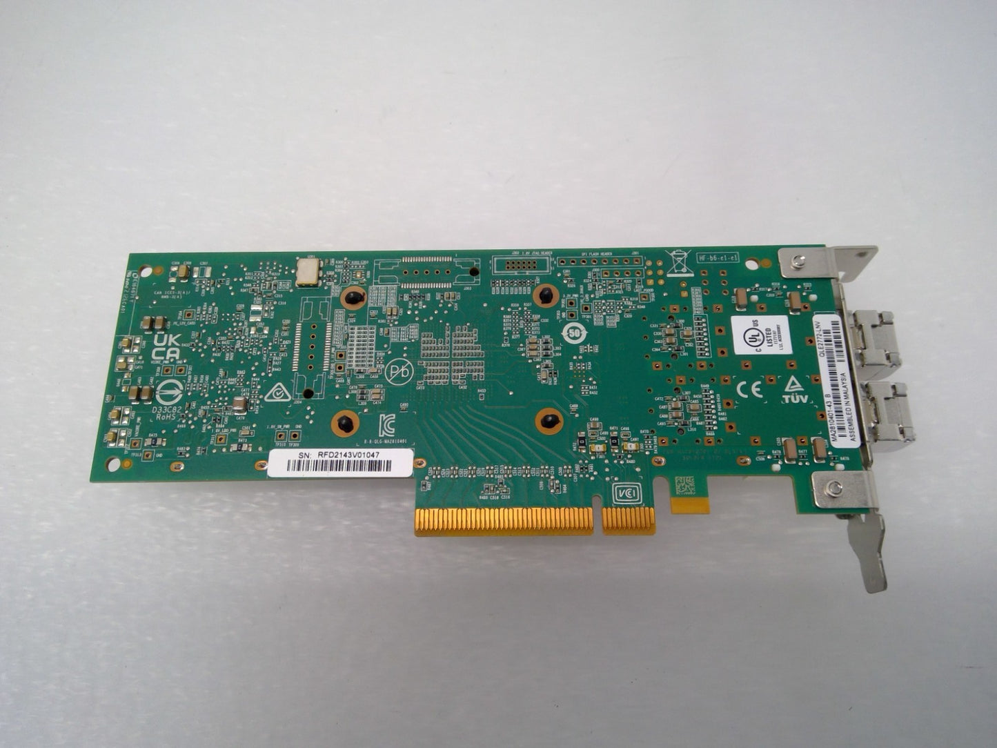 Lenovo IBM 01KR591 QLogic QLE2772 Dual Port FC HBA 32Gb Low Bracket w/ 2x SFPs