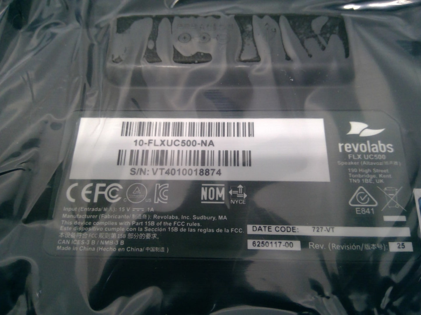 NEW REVOLABS FLX UC 500 USB CONFERENCE PHONE BLACK