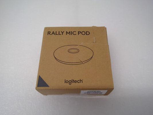 Open box Logitech V-U0049 Black Rally Mic Pod Boundary Microphone P/N:989-000430