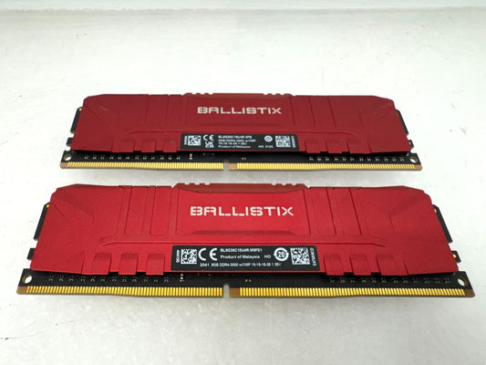 Crucial Ballistix 16GB (2x8GB) DDR4-3000 Desktop Memory BL8G30C15U4R Red