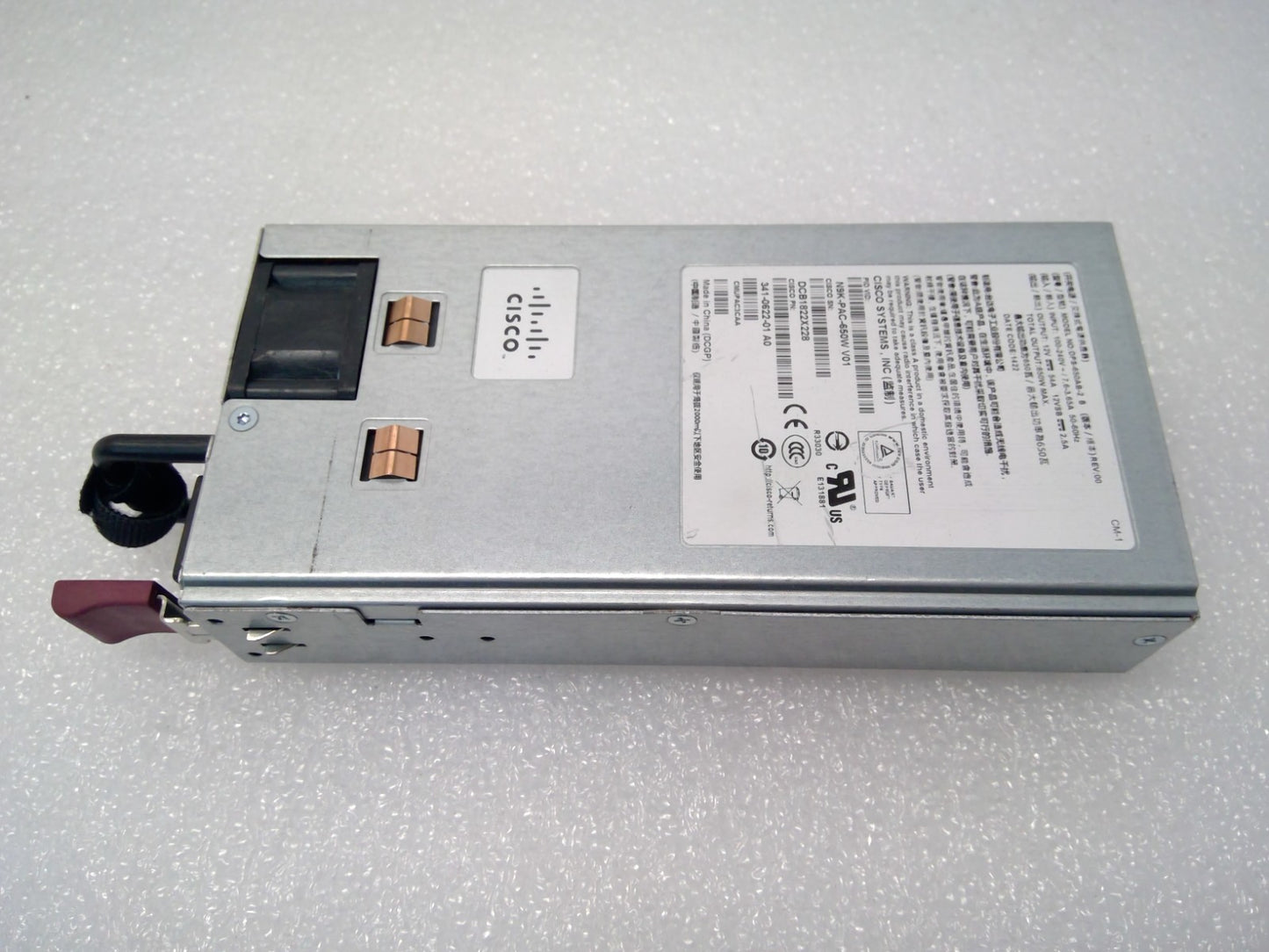 CISCO N9K-PAC-650W 650W POWER SUPPLY FOR CISCO NEXUS 9K SWITCH 341-0622-01