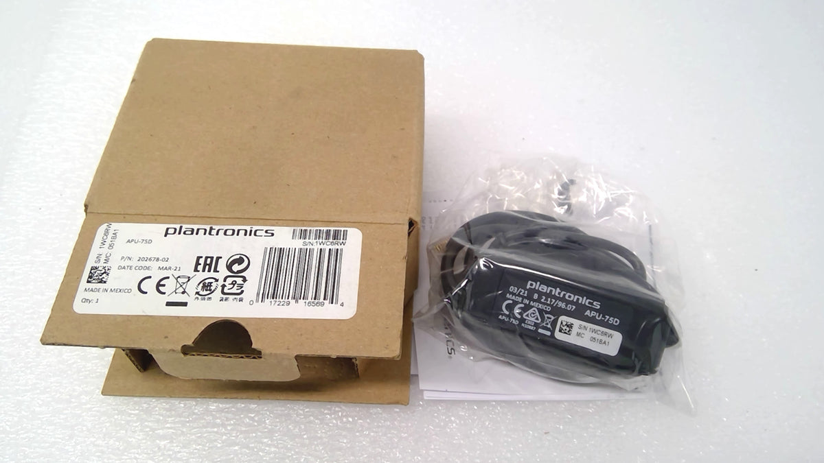 NEW Poly Plantronics APU-75D USB EHS Cable Adapters 202678-02 CS540 CS520