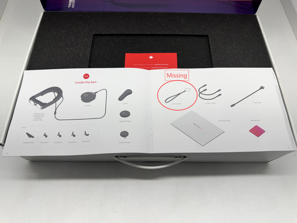Open box MAGIC LEAP ONE Creator Edition Augmented Reality AR Headset Kit *READ*