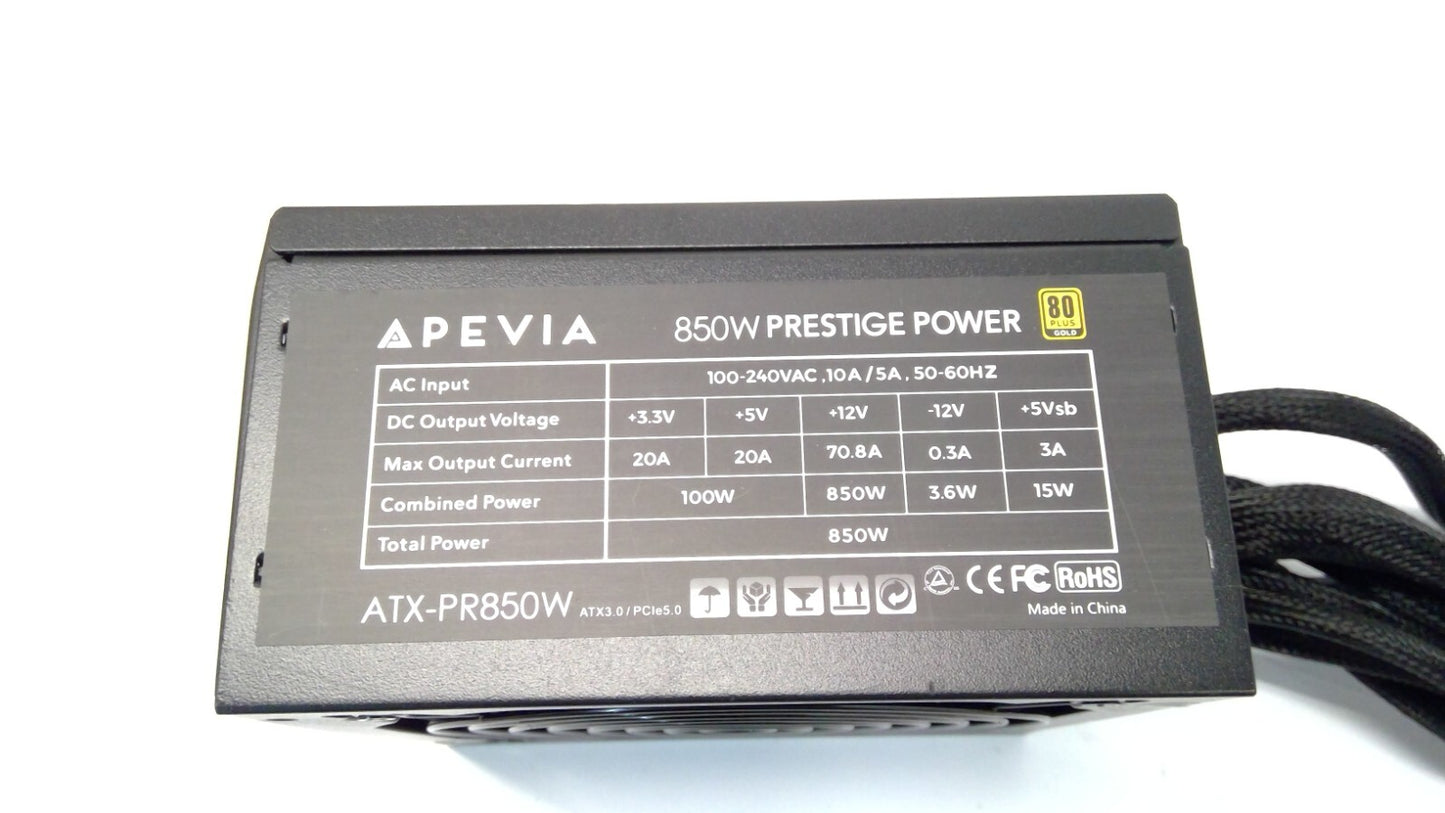 Apevia 850W Prestige Power 80 Plus Gold 850W ATX-PR850W Non Modular Power Supply