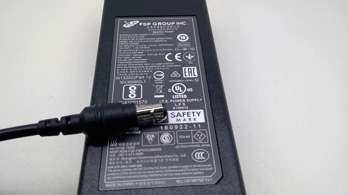 Genuine FSP 75W AC Adapter FSP075-DIBAN2 12V 6.25A 5.5x2.5mm Power Supply