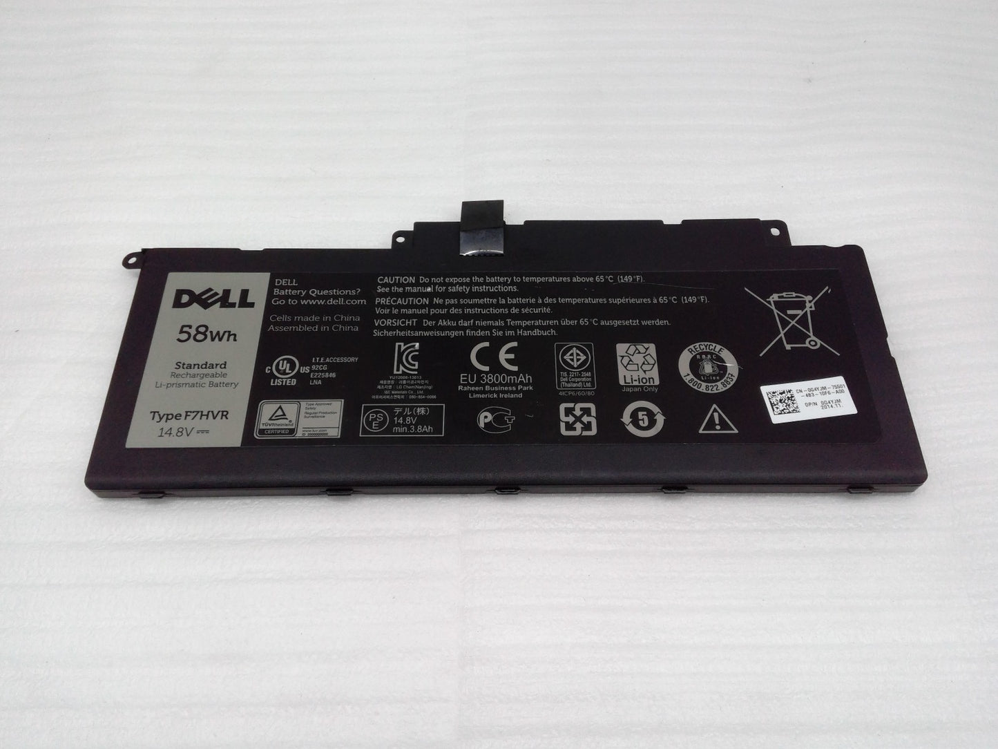 Original DELL INSPIRON 7746 7537 LAPTOP 4CELL 58Wh Laptop BATTERY F7HVR 62VNH