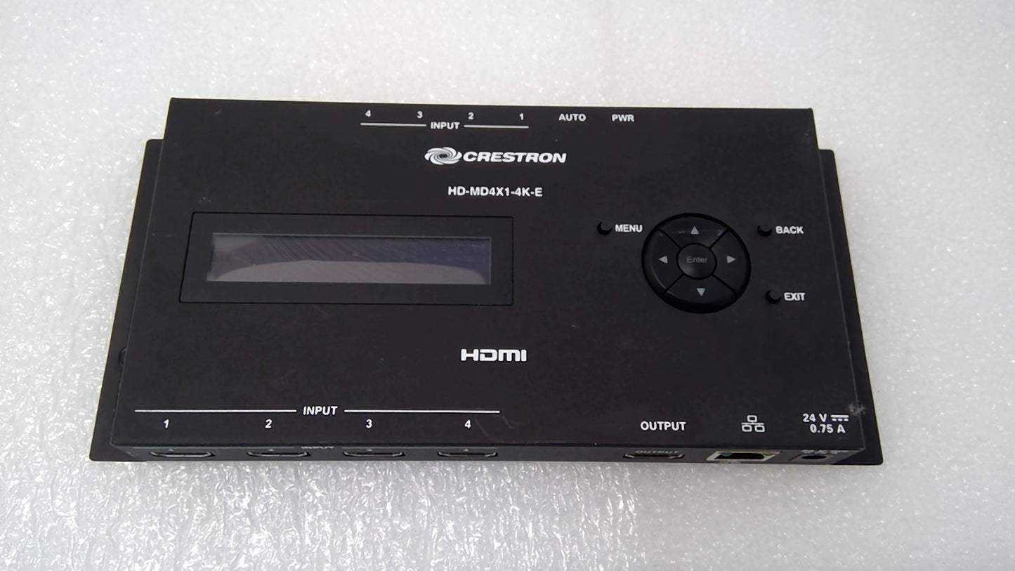 Crestron HD-MD4X1-4K-E 4x1 4K HDMI Switcher No power supply
