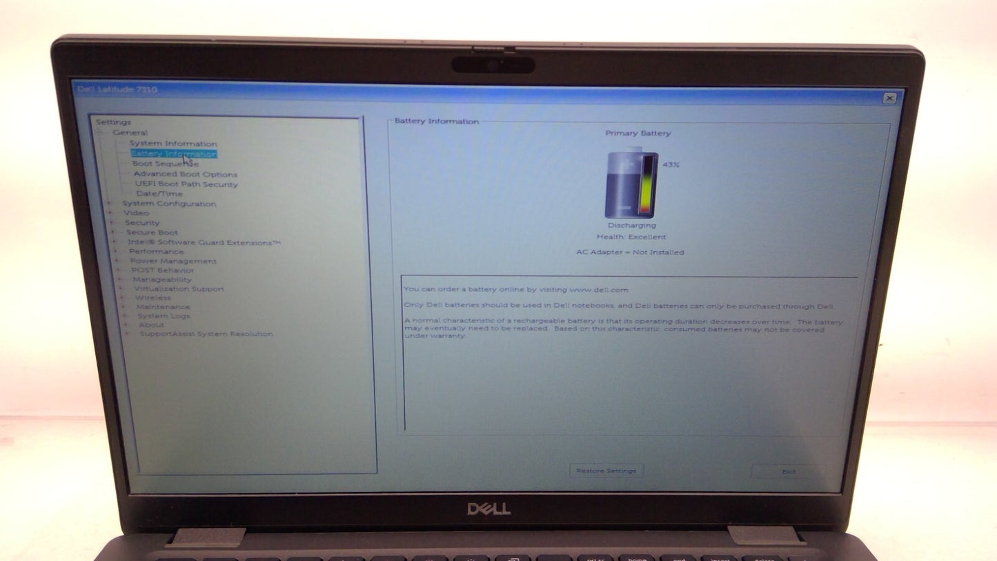 *Read*Dell Latitude 7310 13.3" Laptop i5-10310u@1.7GHz 16G RAM 256GB SSD B15  BK