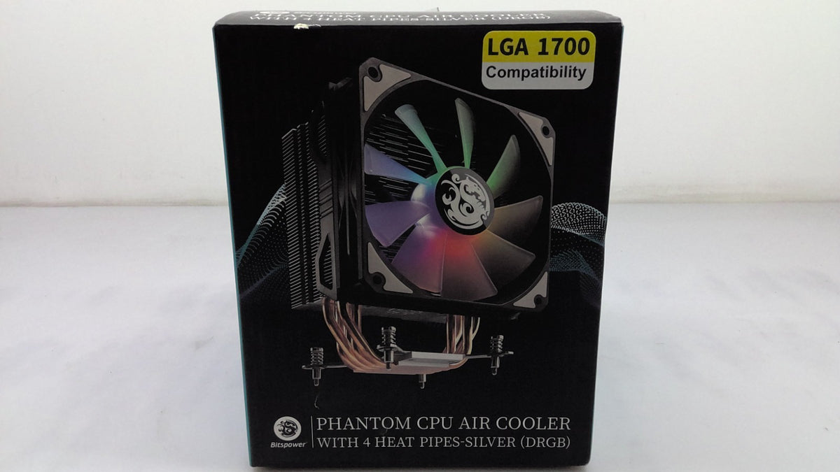 Bitspower Phantom CPU Air Cooler W/ 4 Heat pipes-silver(GRGB) BPA-PHSL-4H1T-DRGB