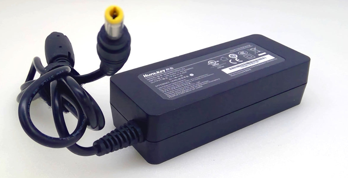 Huntkey HKA06519034-8J 65W 19V 3.42A AC Adapter Yellow Tip w/ Power Cord