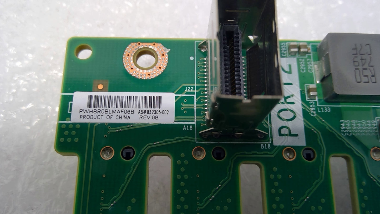 HP ProLiant DL380 Gen10 8-Bay 2.5" SAS/SATA Hard Drive Backplane P/N: 832305-002