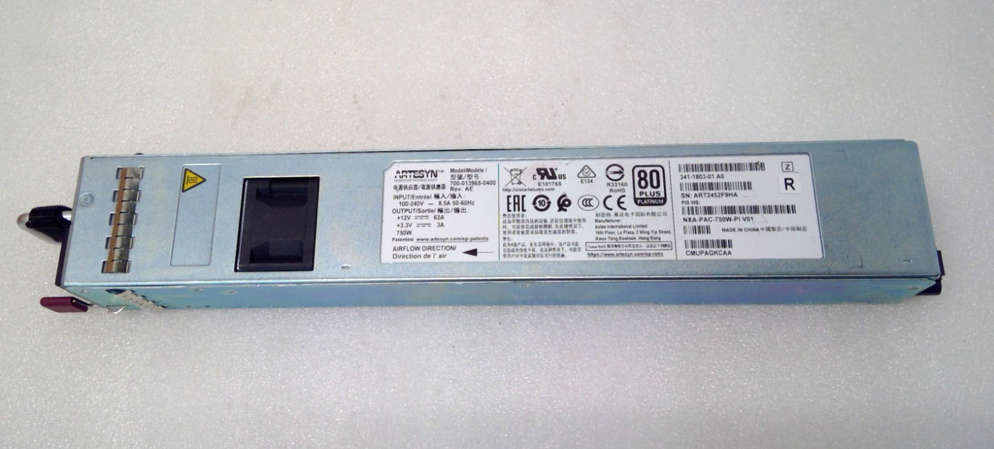 Cisco 750W AC NXA-PAC-750W-PI 80PULS Power Supply Module for Cisco Nexus 9000