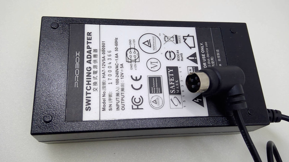 PROBOX HA7-12V5A-000901 60W 12V 5A 4-Pin AC Adapter for External HDD