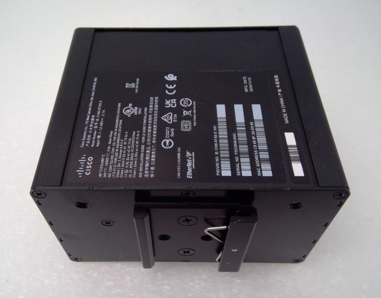 Cisco Catalyst IE-3100-8T4S-E Industrial Switch 8-Port GbE 4x SFP Rugged *Read*