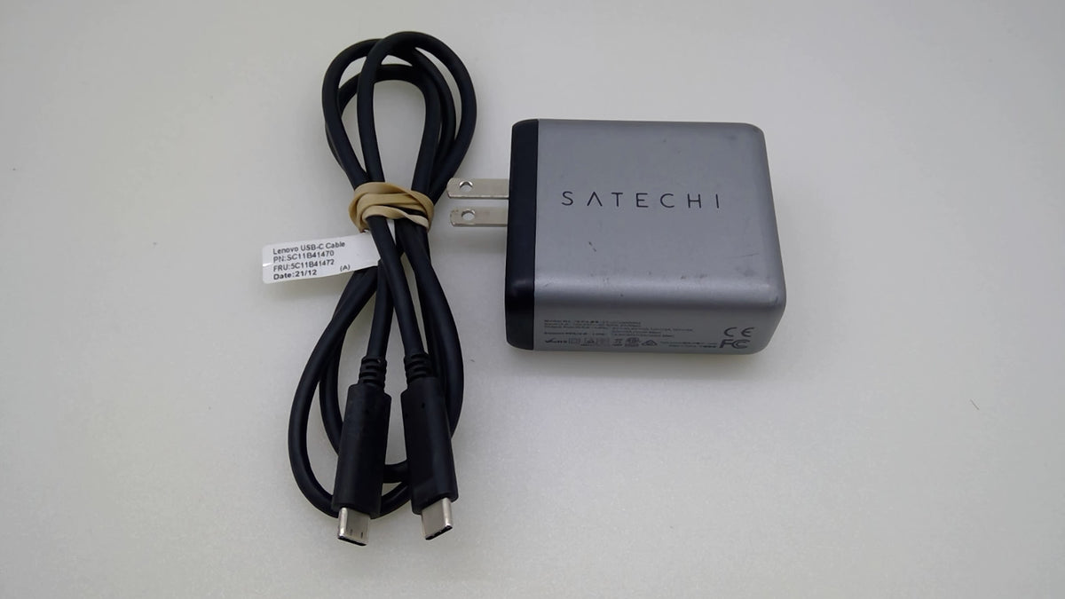 Satechi 100W USB-C PD GaN Wall Charger ST-UC100WSM w/USB-C Cable Space Gray