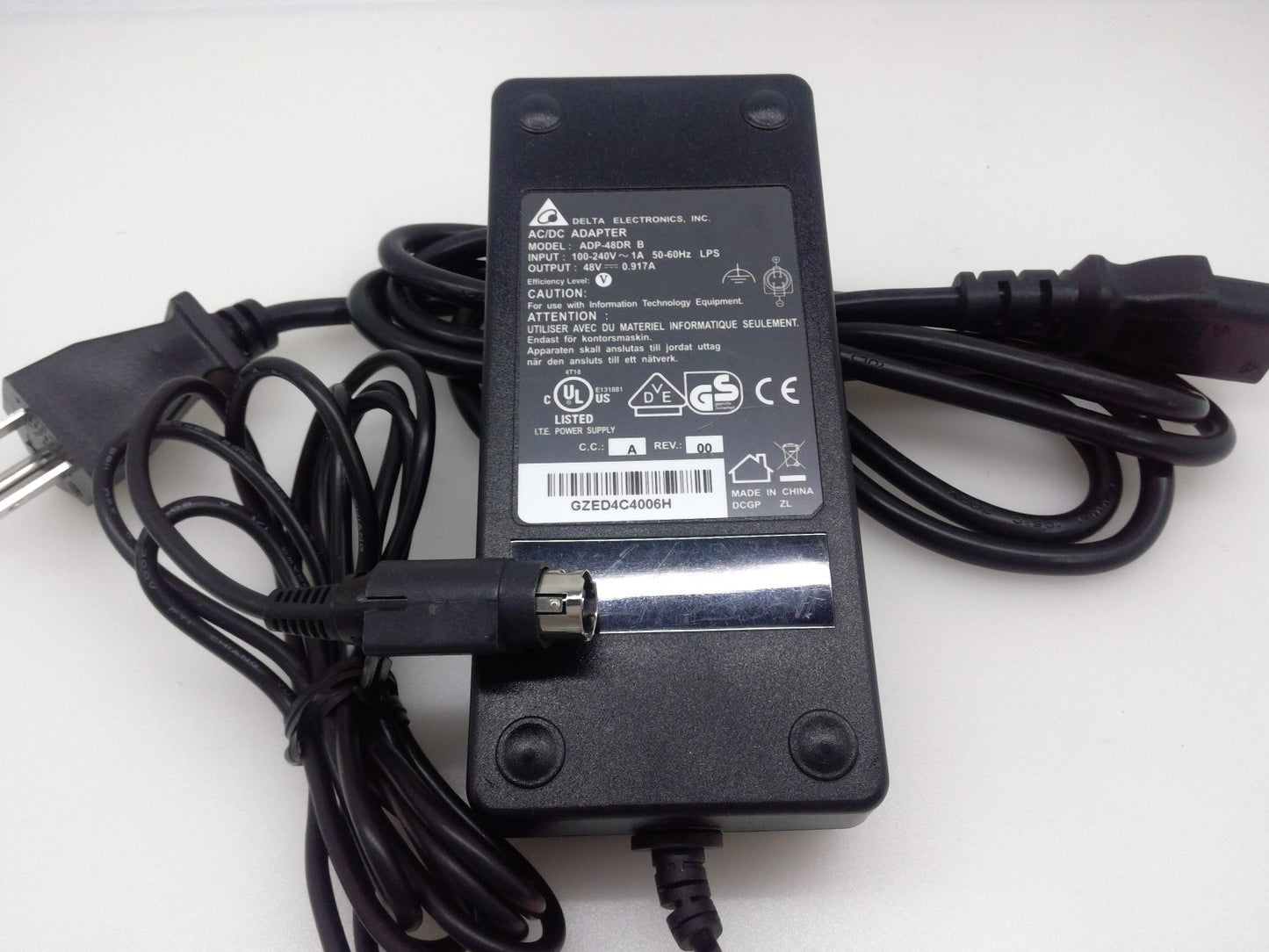 Genuine Delta ADP-48DR B Universal AC Adapter Power Supply 48V 0.917A 4 PIN