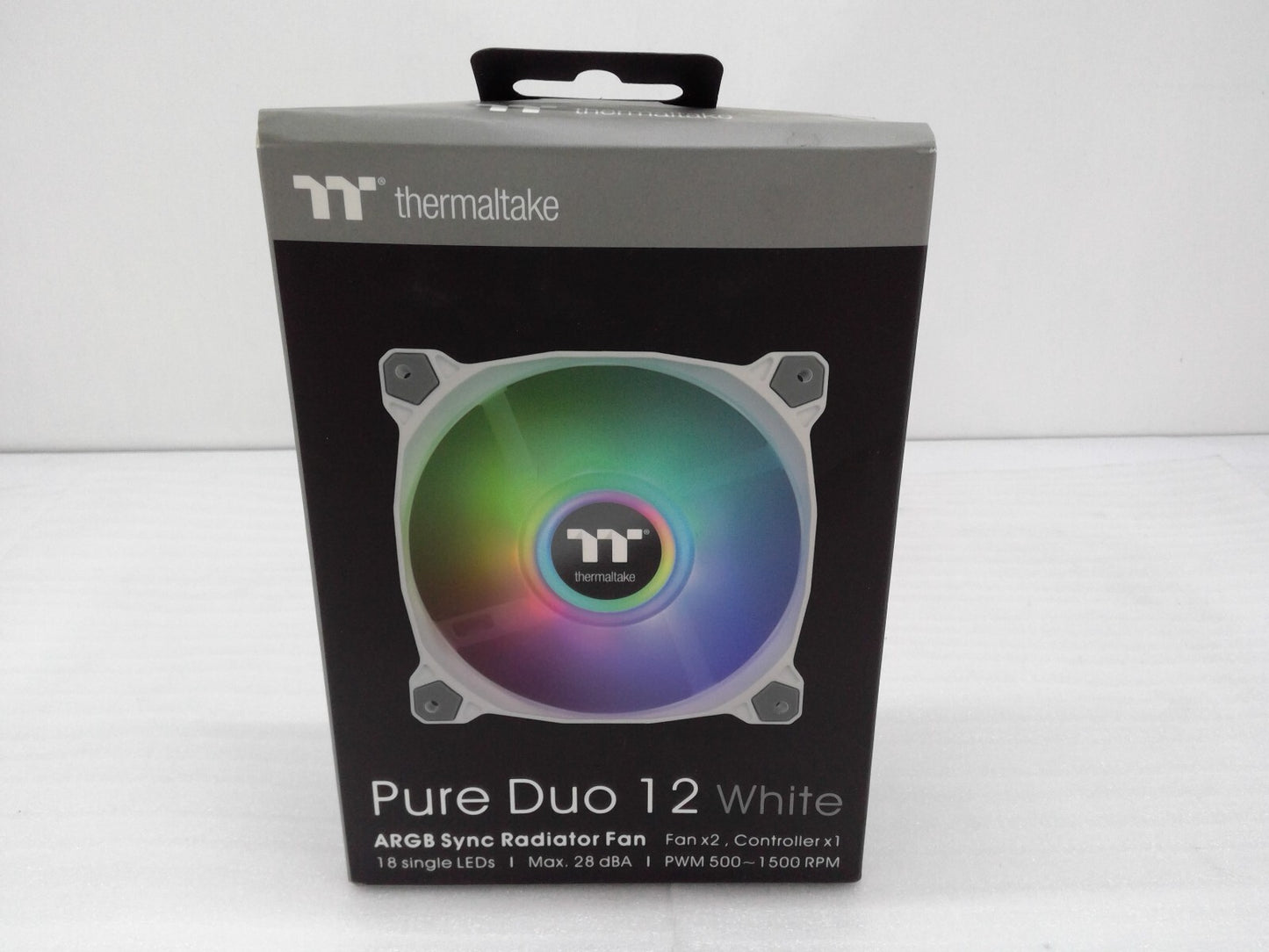 Thermaltake CL-F097-PL12SW-B Pure Duo 12 ARGB Sync Radiator Fan (2 Pack)-White