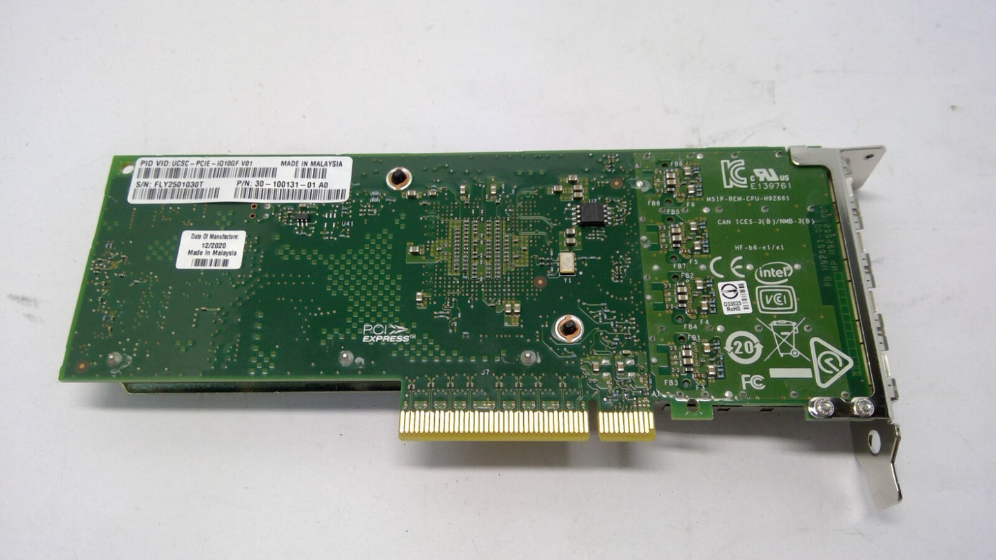 Cisco X710-DA4 Quad-Port 10GB SFP+ PCIe X8 Server Network Card P/N: 30-100131-01