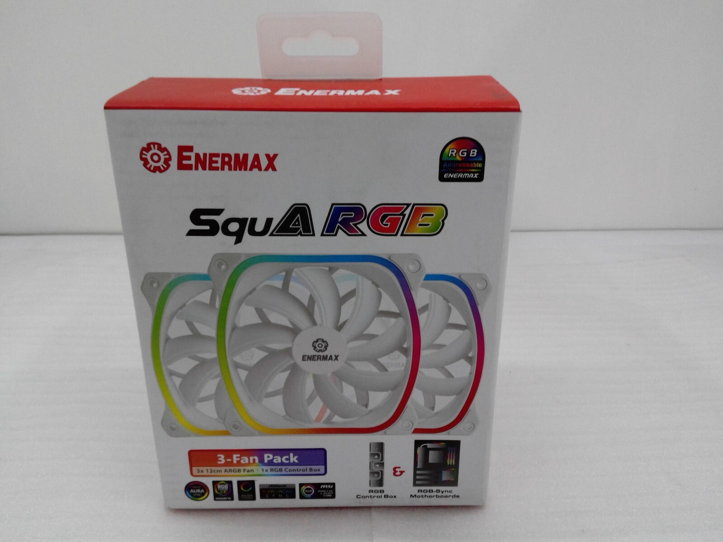 Enermax SquA RGB White 3X-Fan Pack  UCSQARGB12P-W-BP3