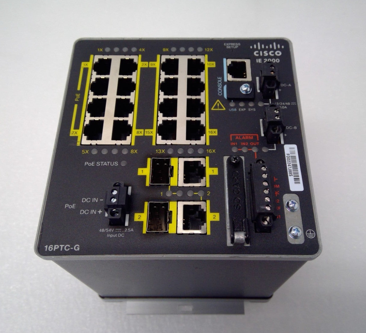 Cisco IE-2000-16PTC-G-E Managed Industrial Switch PoE 16-Port