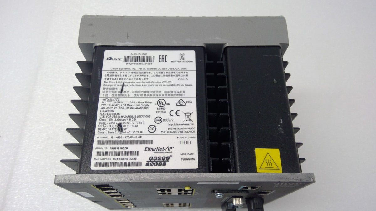 *Read* Cisco IE-4000-4TC4G-E 8-Port Managed Industrial Ethernet Switch DIN Rail