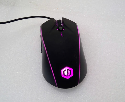 CyberPower PC MO-131-102 Gaming Optical Mouse Black Multi-Color LED USB Wired