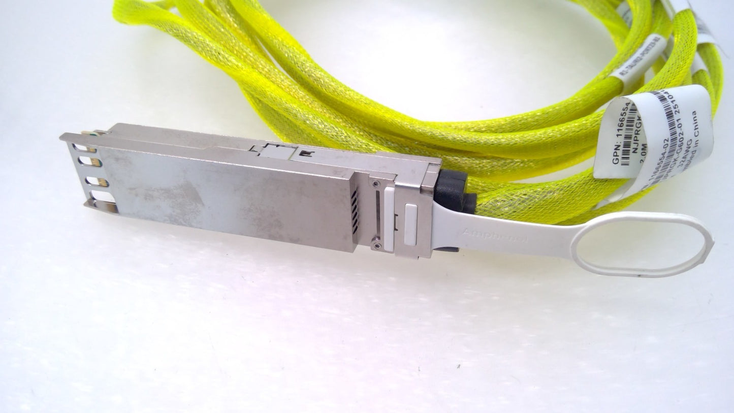 Amphenol 400G OSFP to 2x 200G 2XQSFP56 DAC Cable 2M 32AWG NJPRGK-G602-01