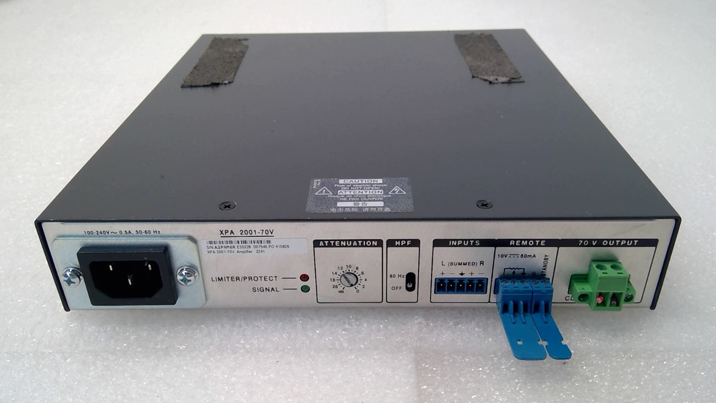 Extron XPA 2001-70V Compact Audio Xtra Power Amplifier W/POWER CORD