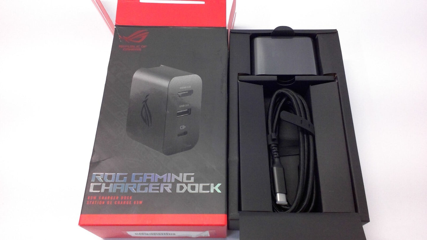 ASUS ROG 65W - Gaming Charger Dock - AC65-03 - Ally Type C - UK/EU/US Open Box