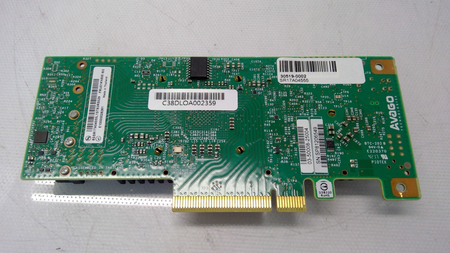 Lenovo Avago RAID 530-8i PCIe 12Gb/s Controller (NO Barcket) 01KN505